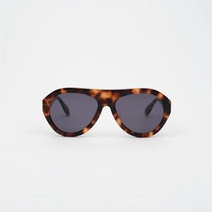 NEW EDERA AVENA  FLAME HAVANA ACETATE SUNGLASSES IN Turquoise